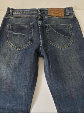 MaxMara Weekend Slim Straight Jeans in Faded Blue Denim